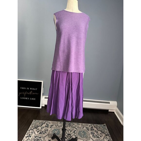Eileen Fisher purple sleeveless sweater top Small - Picture 1 of 4